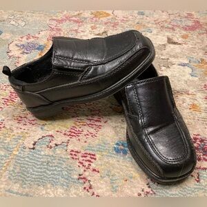 Little Boys Wonder Nation Black Slip On Dress Shoes Size 10